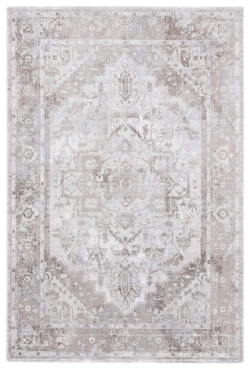 Morgan Beige and Brown Transitional Distressed Medallion Rug *NO RETURNS UNLESS FAULTYmodern color block patchwork rug