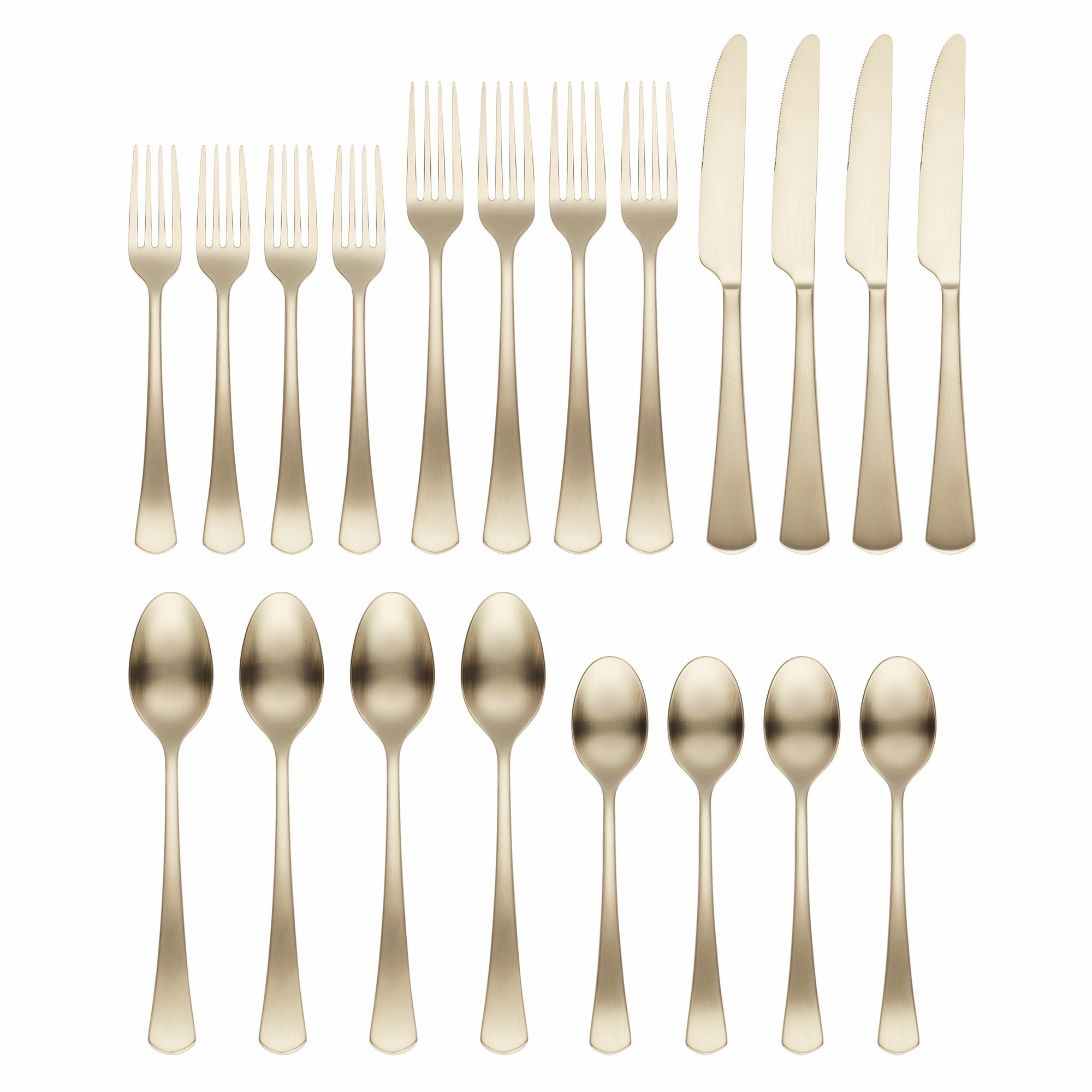 Morgan Champagne Satin 20 Piece Flatware Set