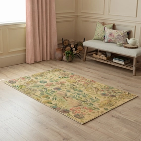 Morning Chorus Printed Wool Rug Bluemodern home decor ,home decor for bedroom 