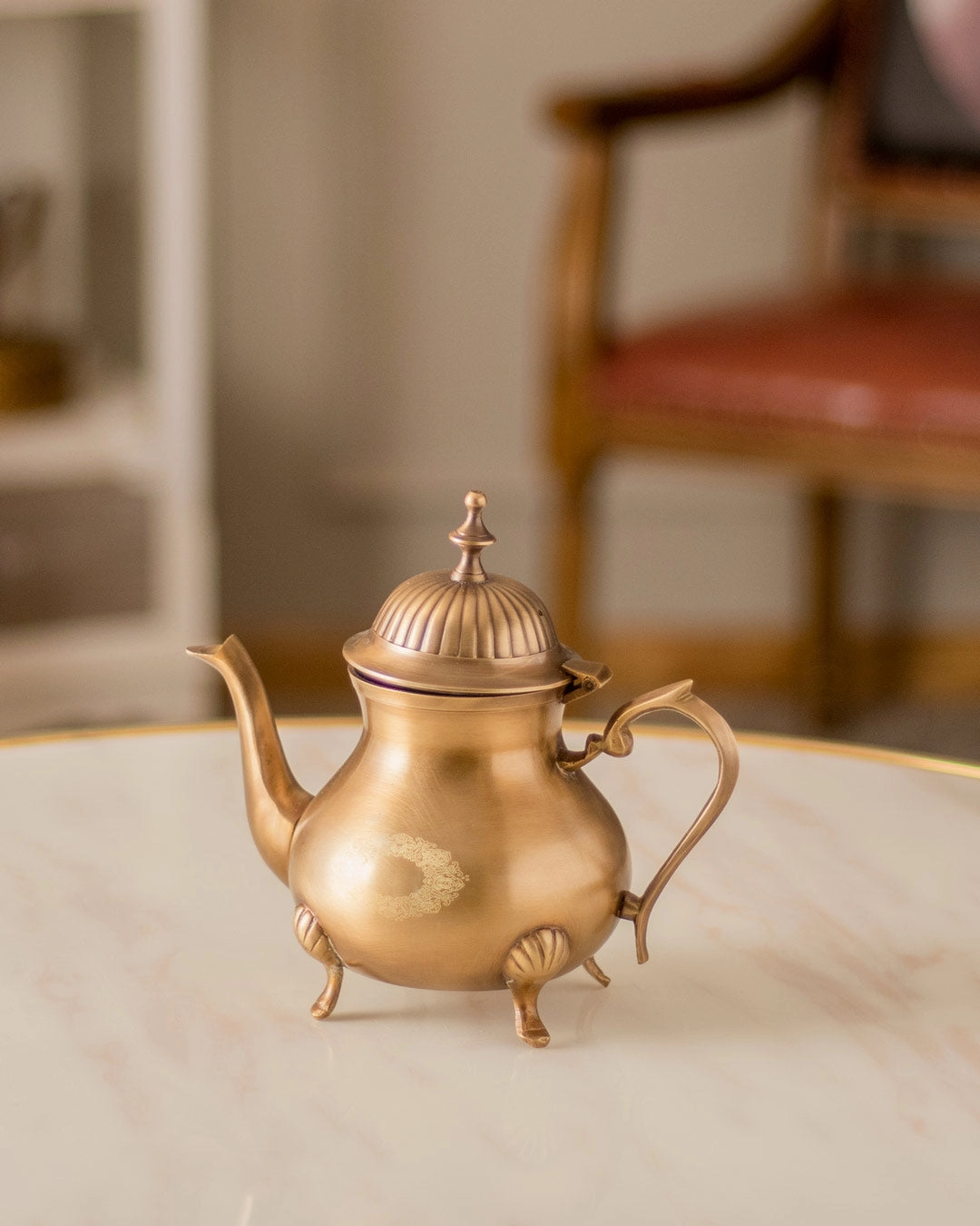 Moroccan Brass Teapot With Legs - Smallhome decor ,wall decor 