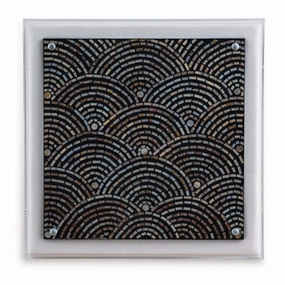 Mosaic Black Wave Panel - 20"x20"nordic style wall decor