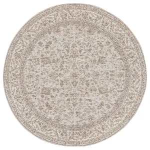 Moselle Beige and Brown Floral Distressed Round Rugmodern color block patchwork rug