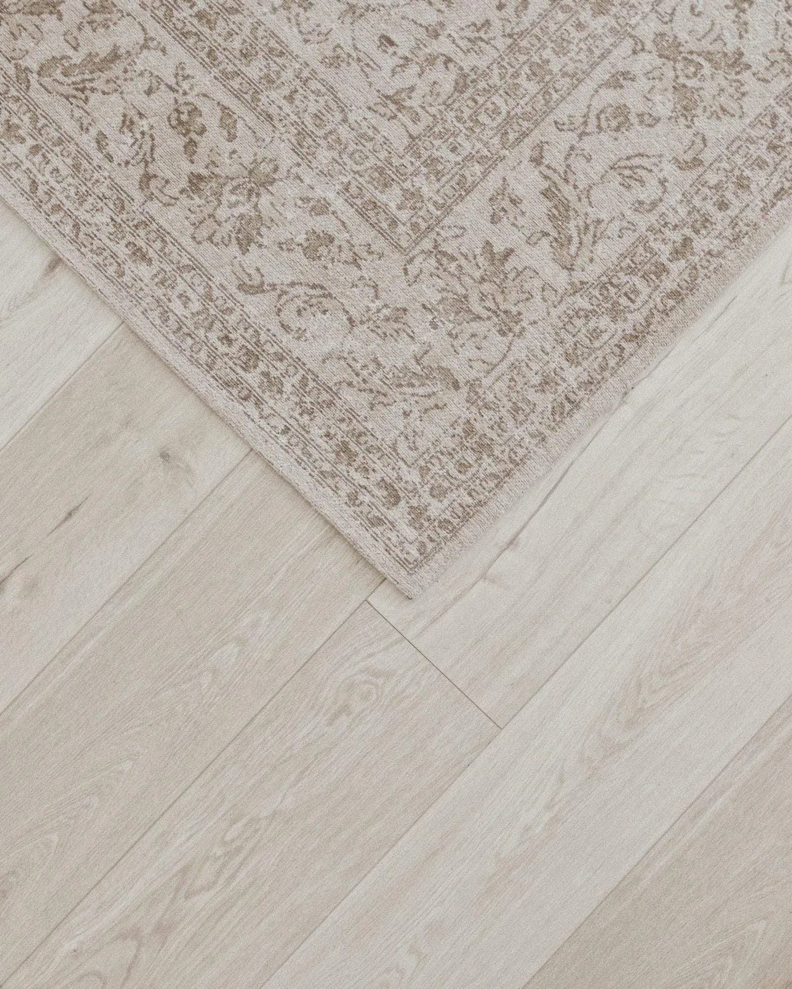 Moselle Beige and Brown Floral Distressed Rug *NO RETURNS UNLESS FAULTY
