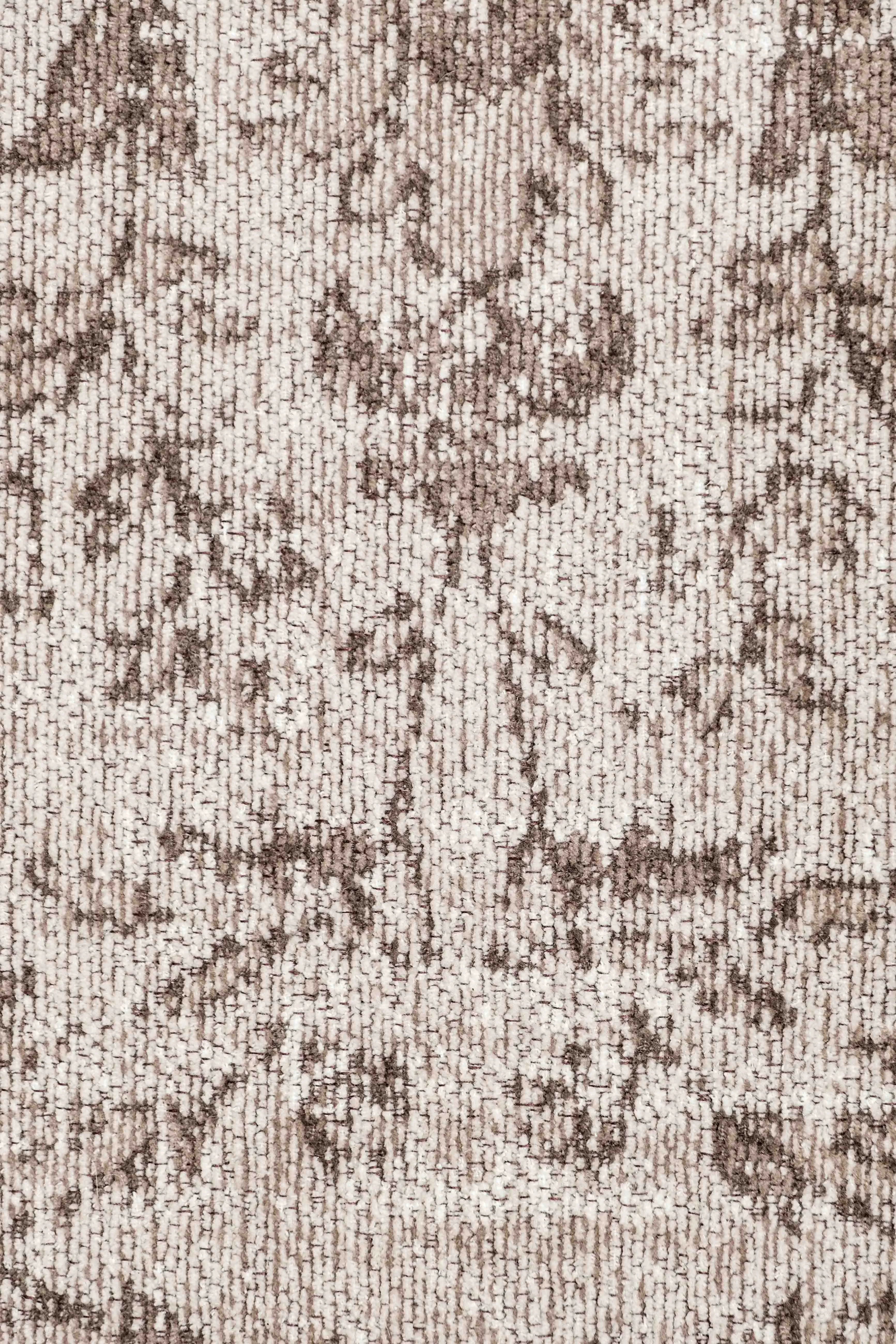 Moselle Beige and Brown Floral Distressed Runner Rug
