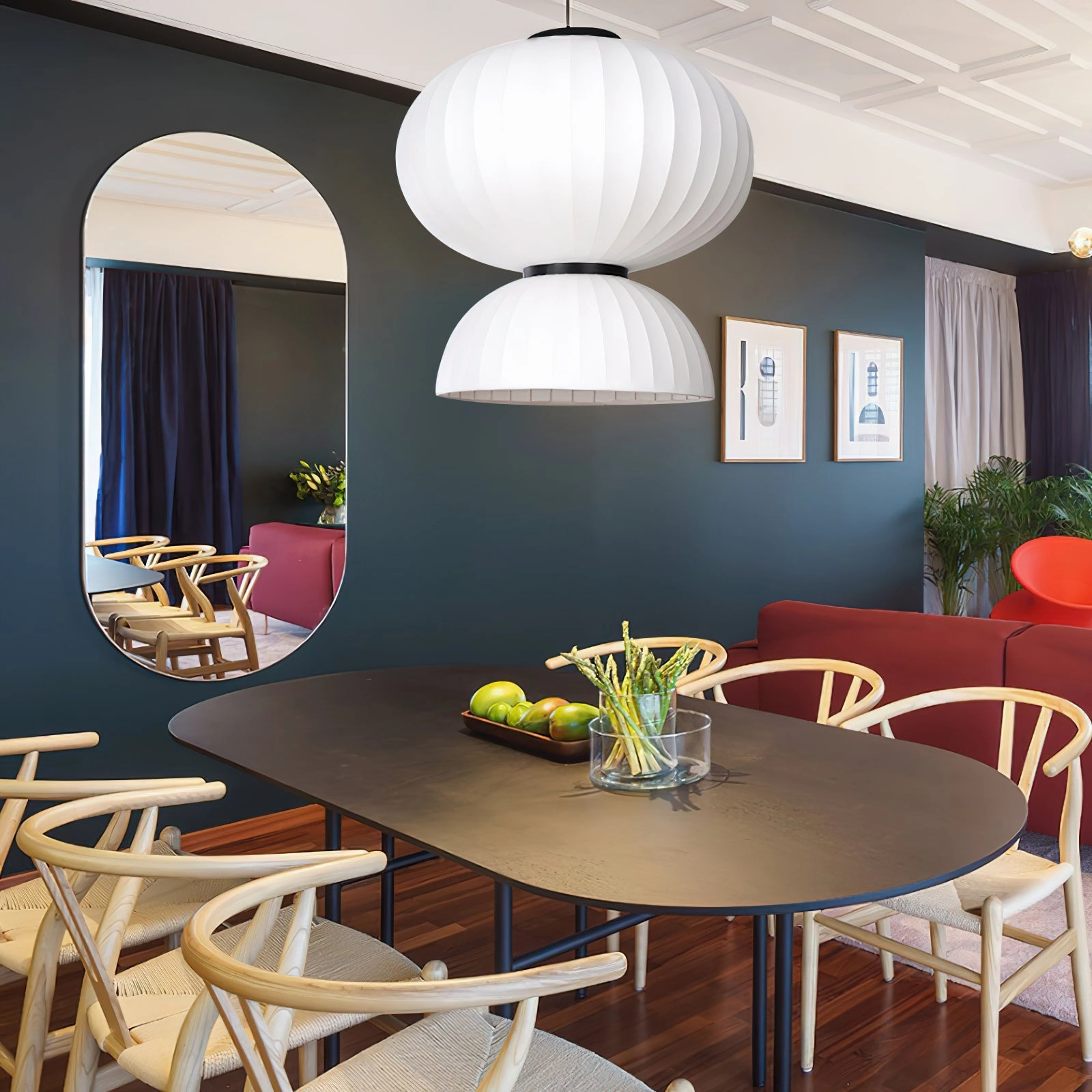 Mulberry Silk Lantern Pendant Light