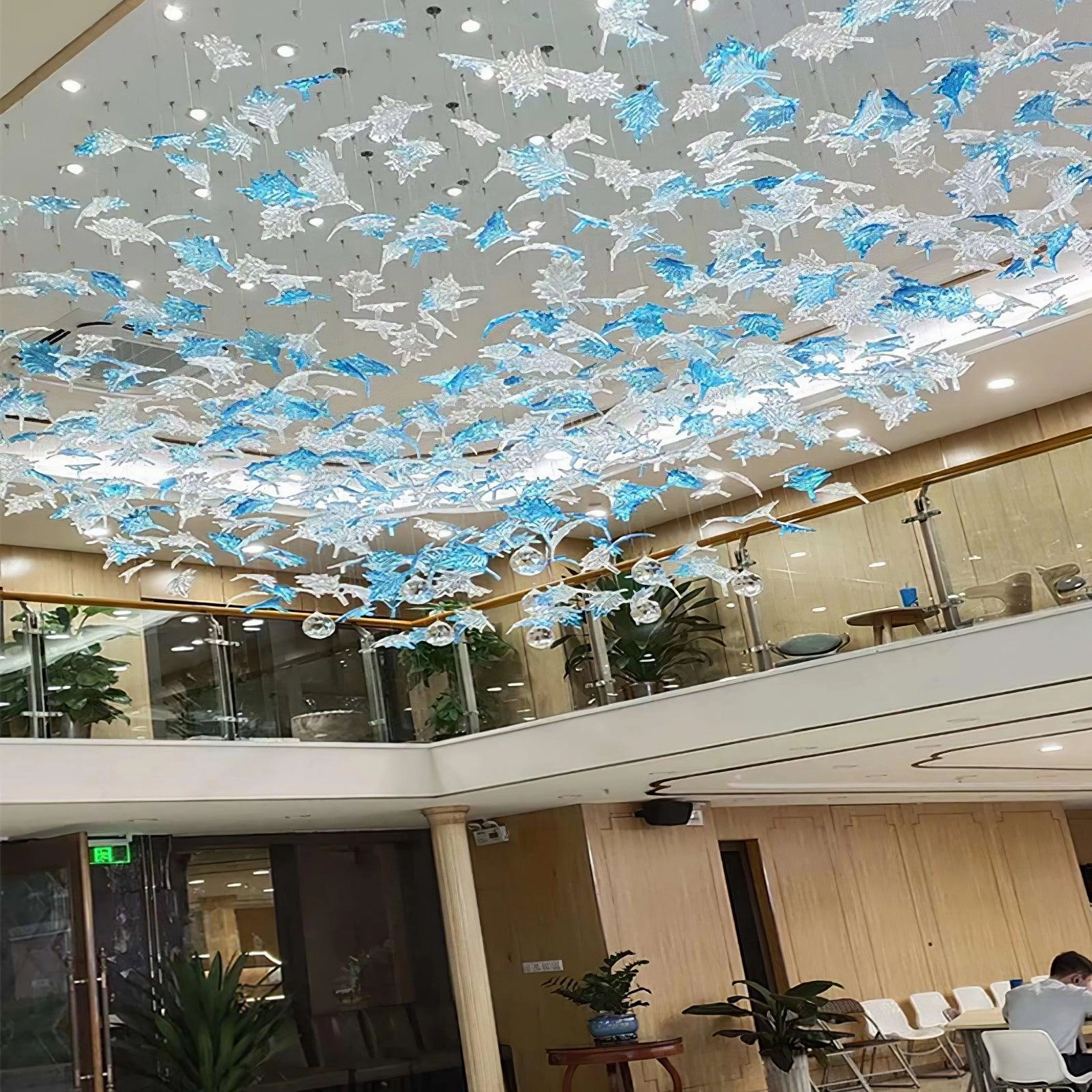Multicolor Crystal Maple Leaf Chandelier