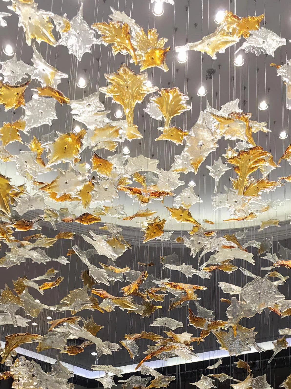 Multicolor Crystal Maple Leaf Chandelier