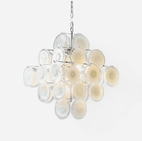 Murano Disc White Glass Chandelierrustic chandelier,bedroom chandelier 