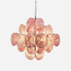 Murano Pink Disks Chandelierrustic chandelier,bedroom chandelier 