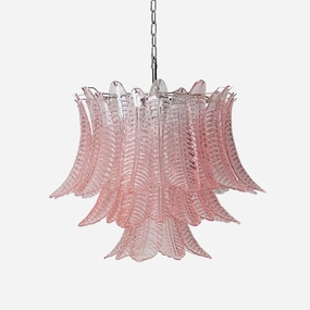 Murano Pink Glass Leaf Chandelierrustic chandelier,bedroom chandelier 