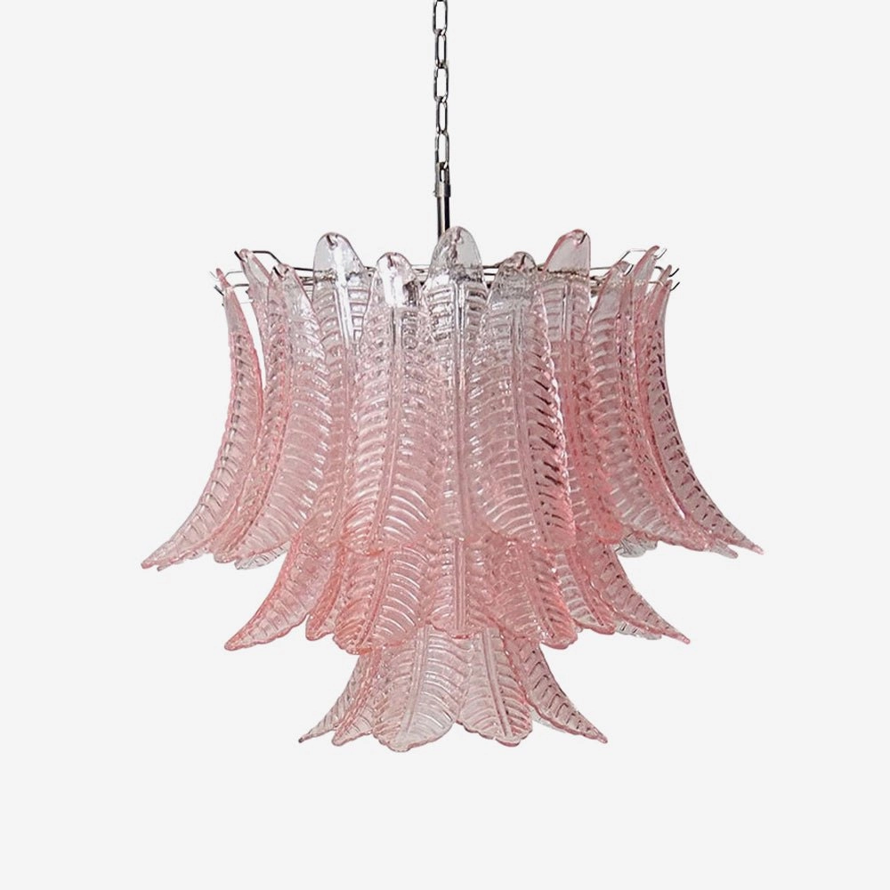 Murano Pink Glass Leaf Chandelierrustic chandelier,bedroom chandelier 