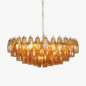 Murano Rhombus Amber Glass Chandelierrustic chandelier,bedroom chandelier 
