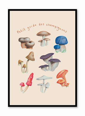 Mushroom Harvest in French, Posterpop culture themed posters