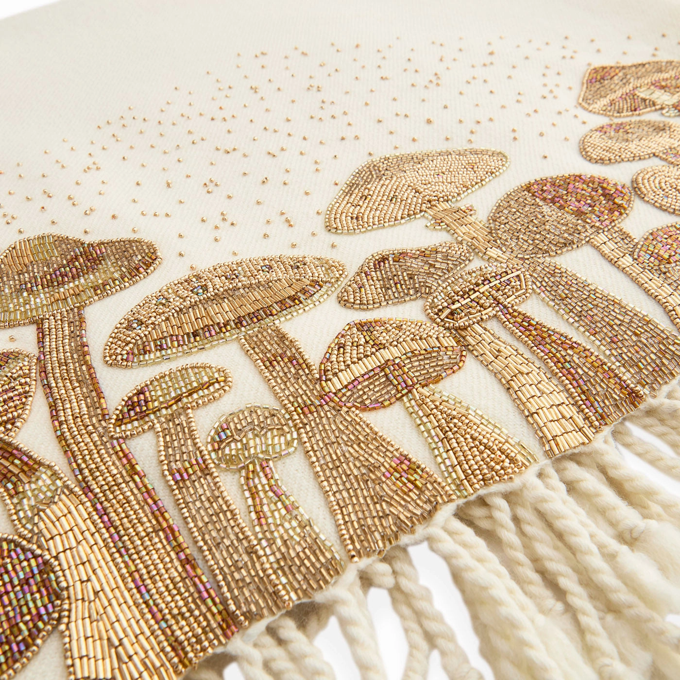 Mushrooms Embellished Throw