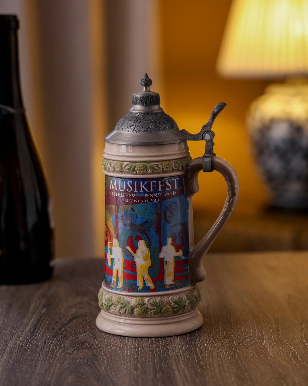 Musikfest Celebration - Vintage Stein Beer Mug with Lidmodern kitchen decor ,kitchen dinner set ,dinnerware 