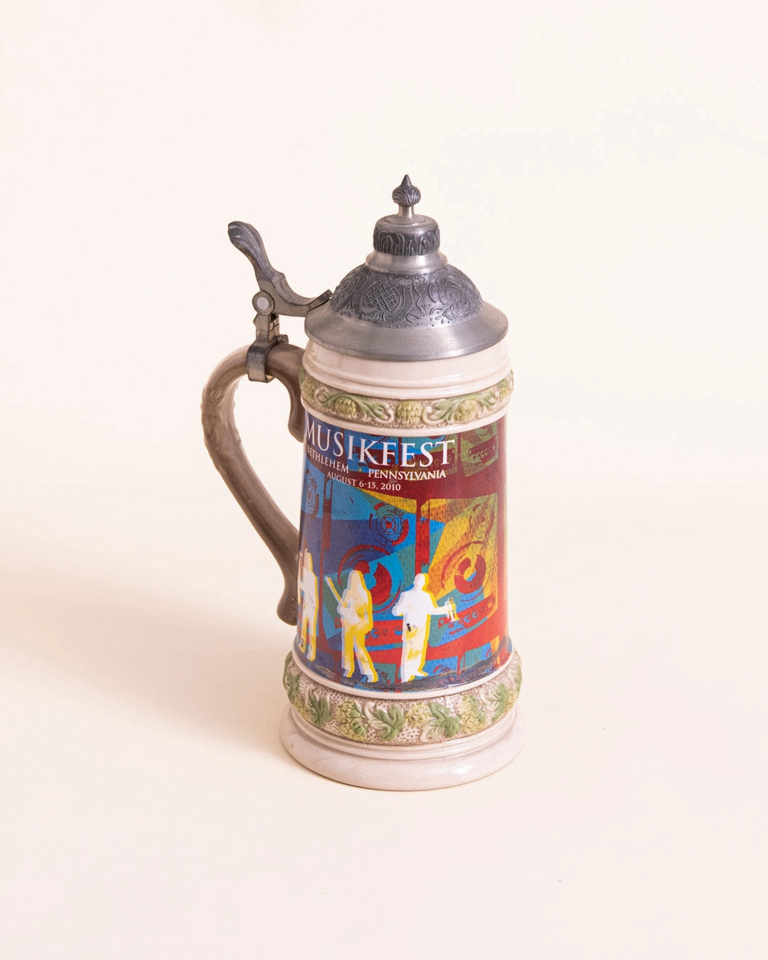 Musikfest Celebration - Vintage Stein Beer Mug with Lid