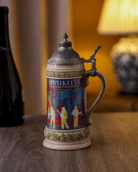 Musikfest Celebration - Vintage Stein Beer Mug with Lidmodern kitchen decor ,kitchen dinner set ,dinnerware 
