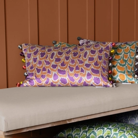 Nada Printed Feather Cushion Bronzebedding sets ,throw blankets 