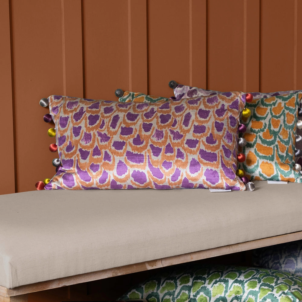 Nada Printed Feather Cushion Bronzebedding sets ,throw blankets 