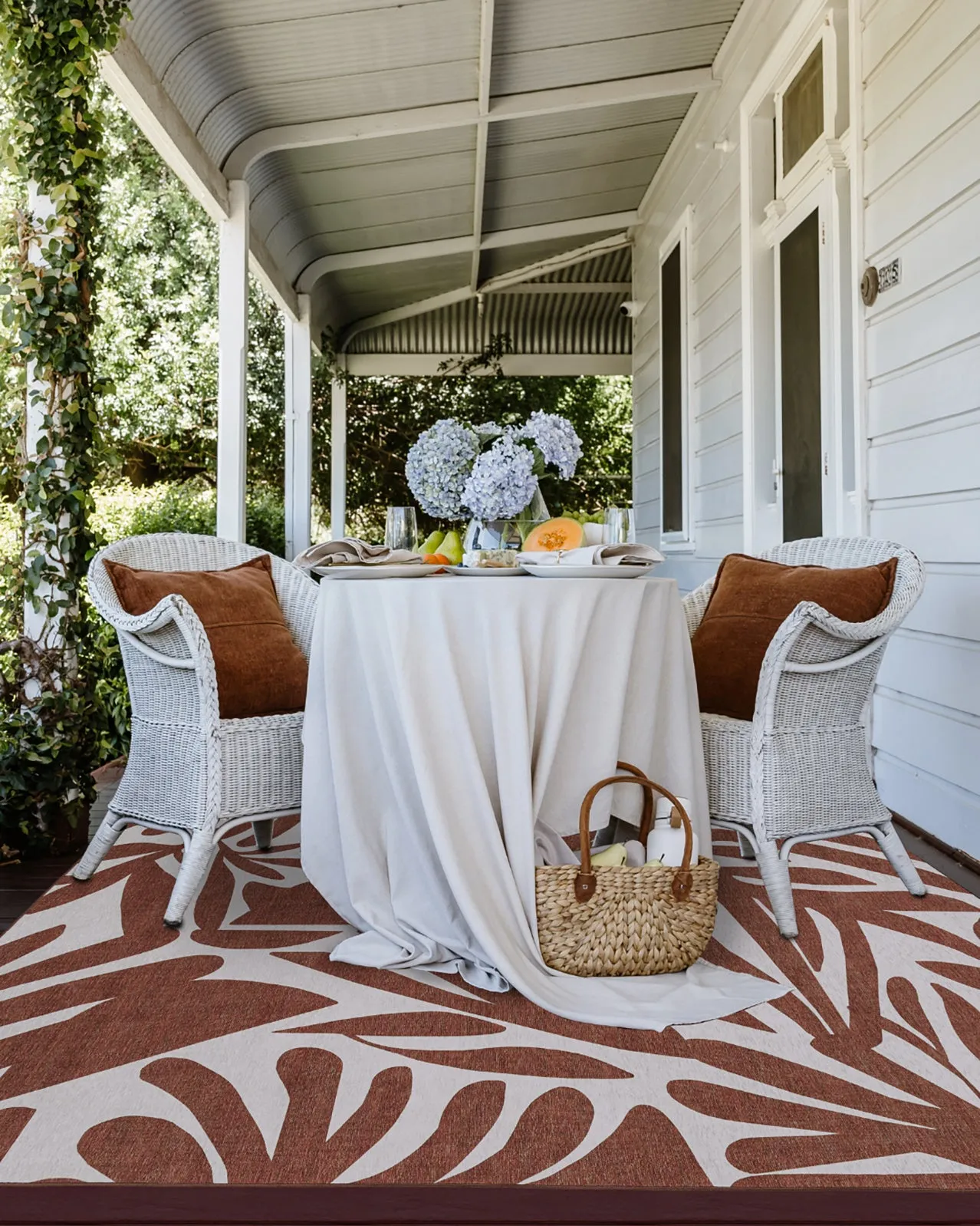 Naima Brown Cream Indoor Outdoor Washable Rug *NO RETURNS UNLESS FAULTY