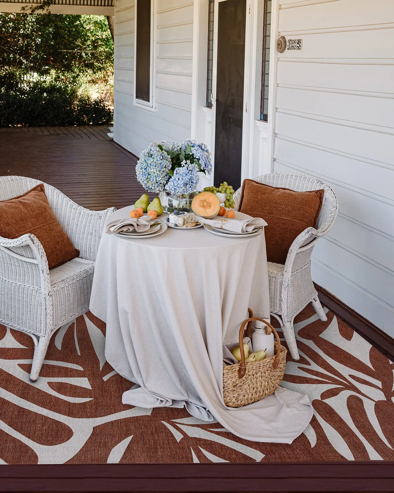 Naima Brown Cream Indoor Outdoor Washable Rug *NO RETURNS UNLESS FAULTY