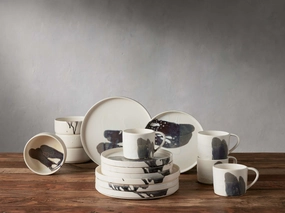 Naka Dinner Set with Cereal Bowls (Set of 16)modern kitchen decor ,kitchen dinner set ,dinnerware 