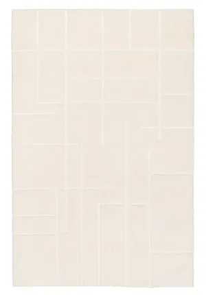 Nalu Ivory Geometric Rugmodern color block patchwork rug