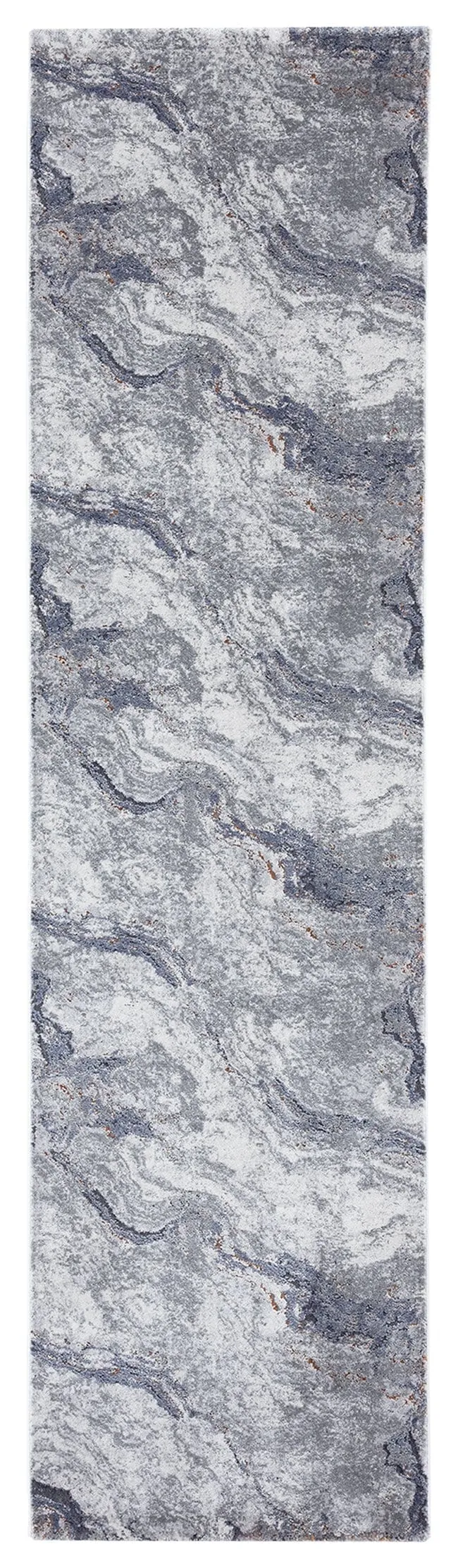 Nami Blue Transitional Runner Rug *NO RETURNS UNLESS FAULTYmodern color block patchwork rug