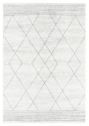 Naroa Grey and Ivory Diamond Tribal Rugmodern color block patchwork rug