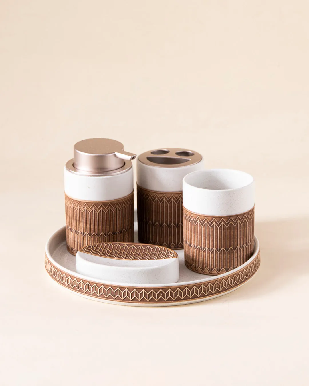 Natural Harmony 5-Piece Bath Set - White
