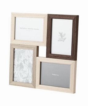Natural Photo Frame 4 Windows Brown X Naturalhome decor ,wall decor 