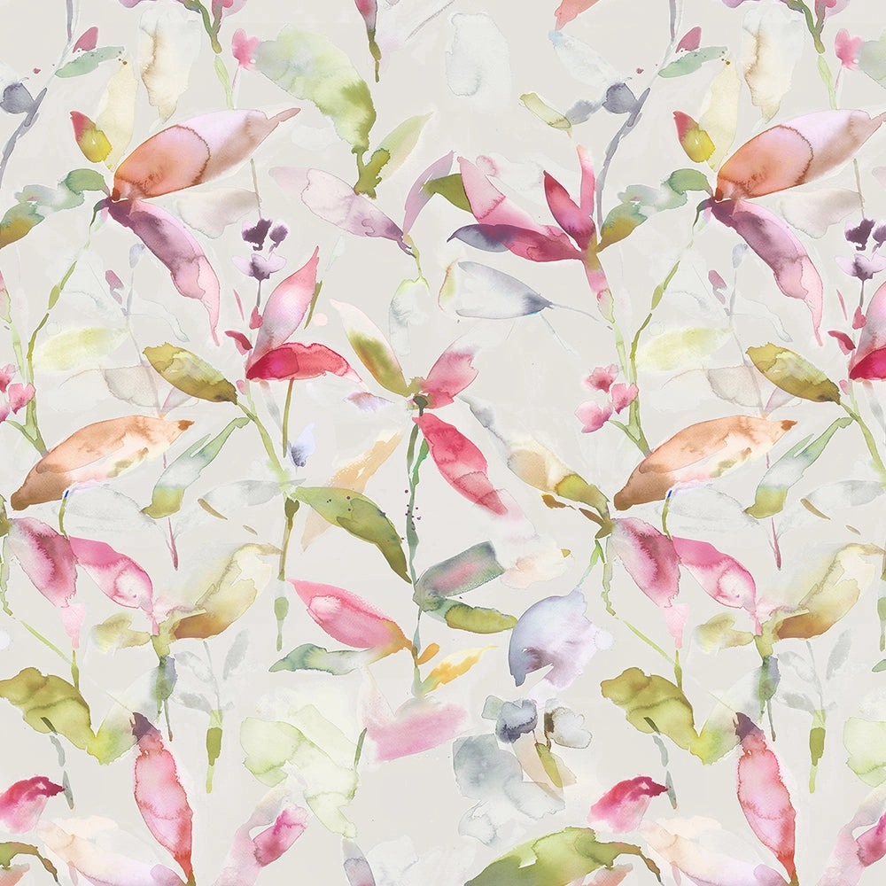 Naura Printed Made to Measure Curtains Poppy Natural