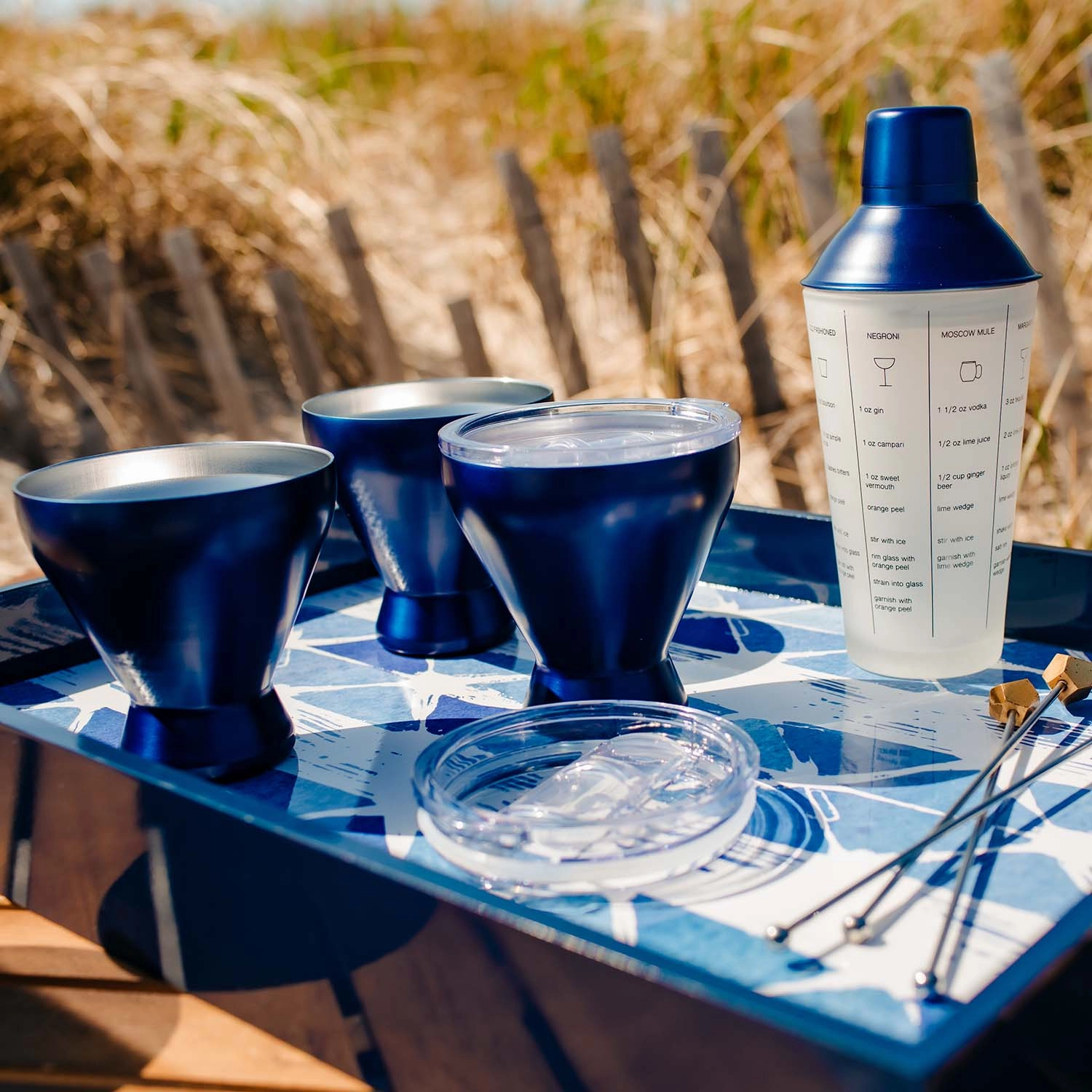 Navy Insulated Cocktail Tumblers - Set Of 4