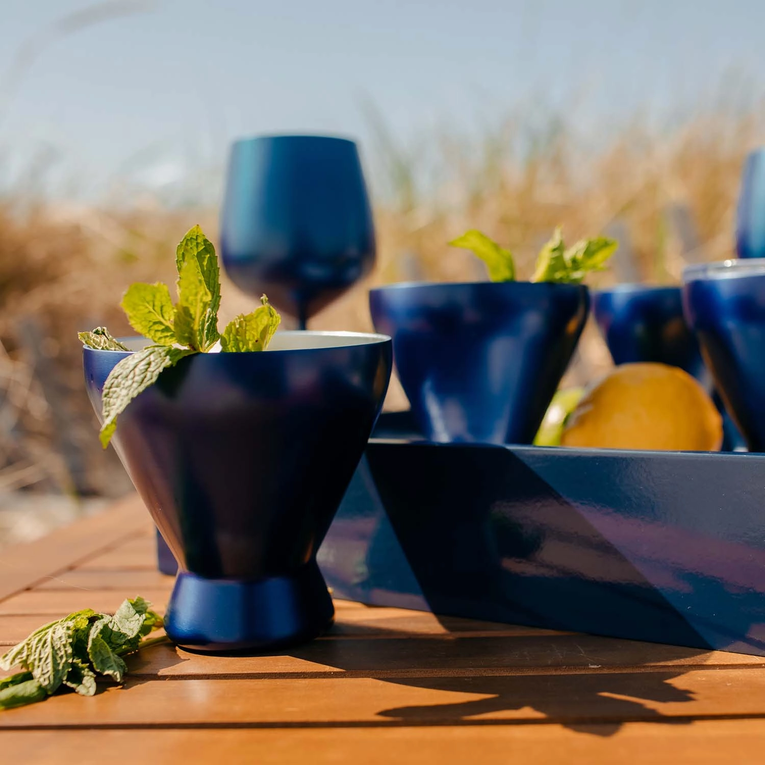 Navy Insulated Cocktail Tumblers - Set Of 4