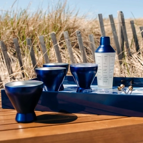 Navy Insulated Cocktail Tumblers - Set Of 4glass cups ,personalized mugs 