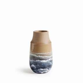 Neck Vase in Midnight and Latte Watercolornordic minimalist vase