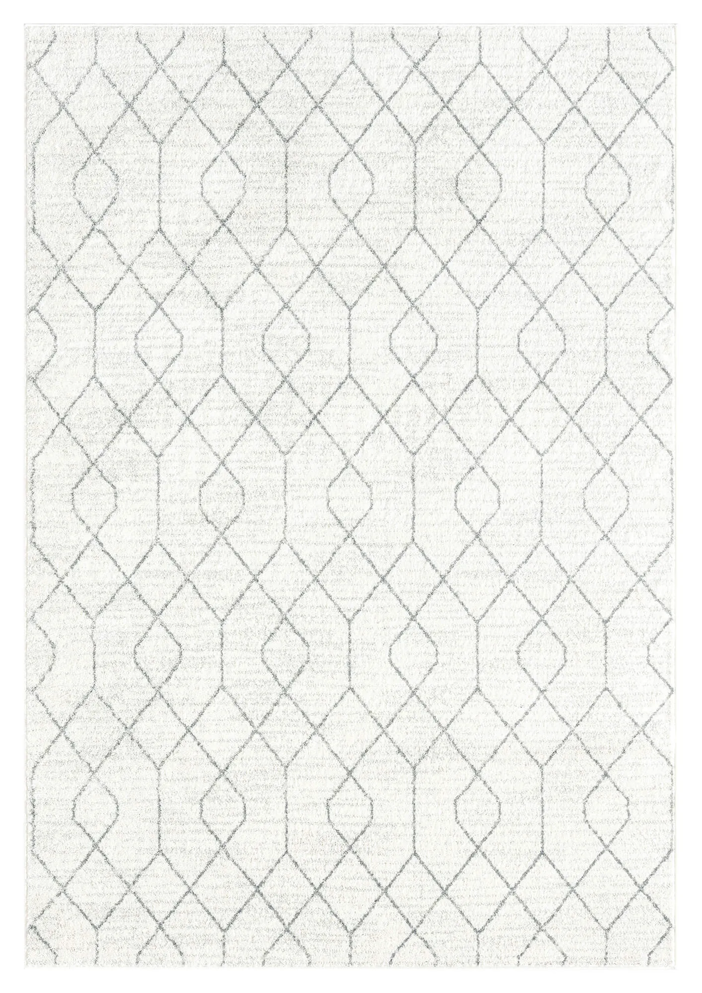 Neda Grey and Ivory Diamond Pattern Rugmodern color block patchwork rug