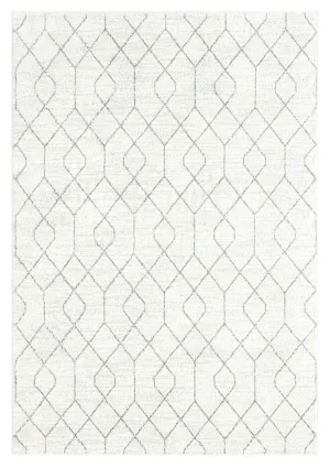 Neda Grey and Ivory Diamond Pattern Rugmodern color block patchwork rug