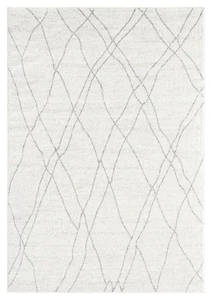 Neera Grey and Ivory Abstract Diamond Rugmodern color block patchwork rug