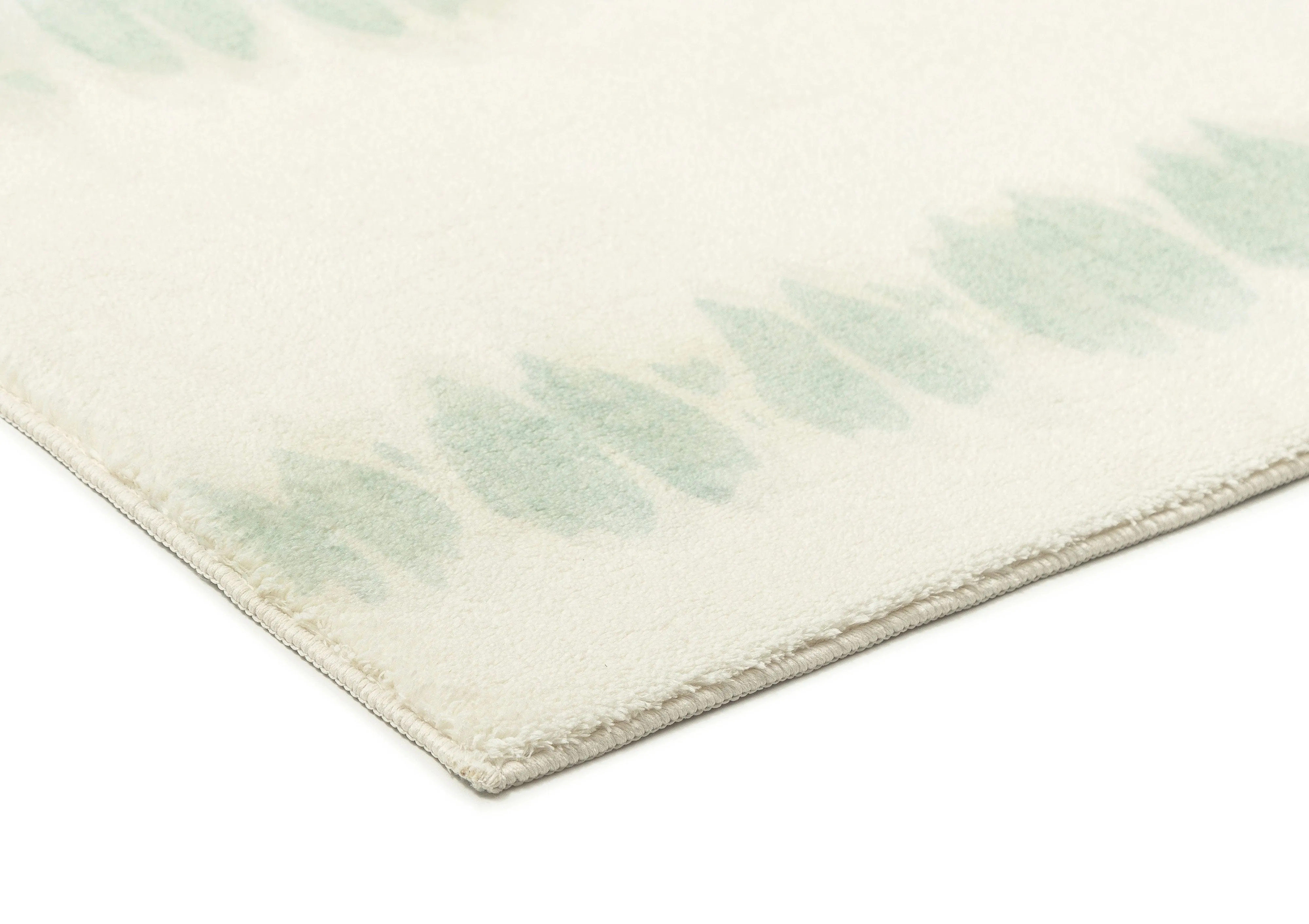 Nelia Mint Green Abstract Pattern Washable Rug *NO RETURNS UNLESS FAULTY