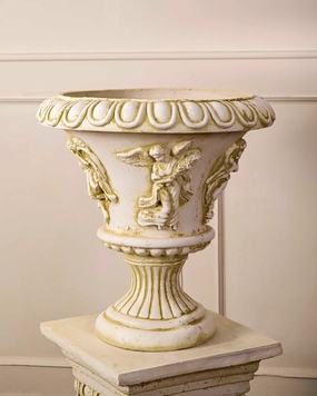 Neoclassical Angel Relief Urn Planterhome decor ,wall decor 