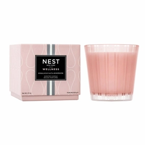 Nest Wellness Himalayan Salt & Rose 3-Wick Candlebedding sets ,throw blankets 