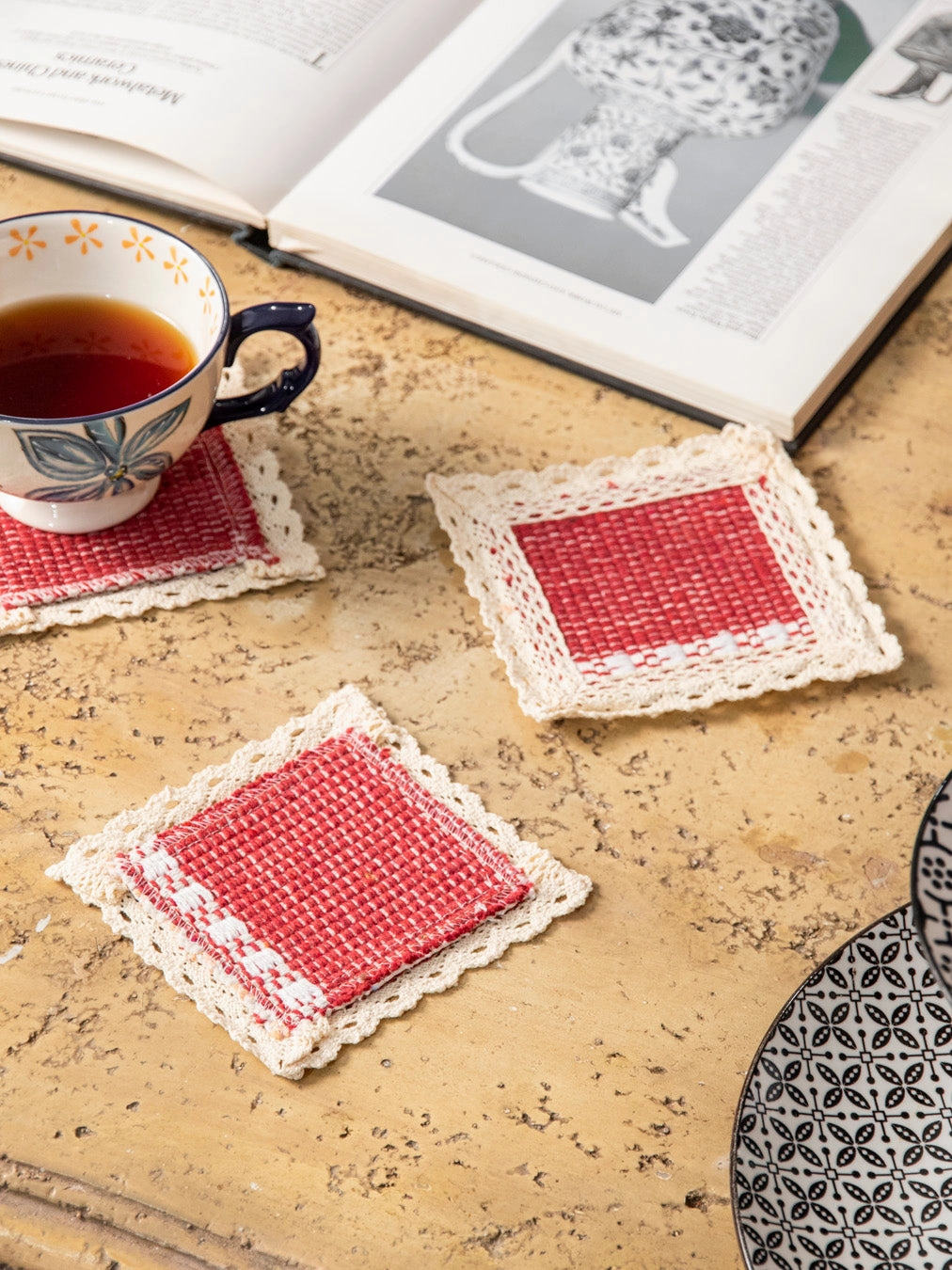 Neutral Harmony Lace - Set of 6 - Smallmodern kitchen decor ,kitchen dinner set ,dinnerware 