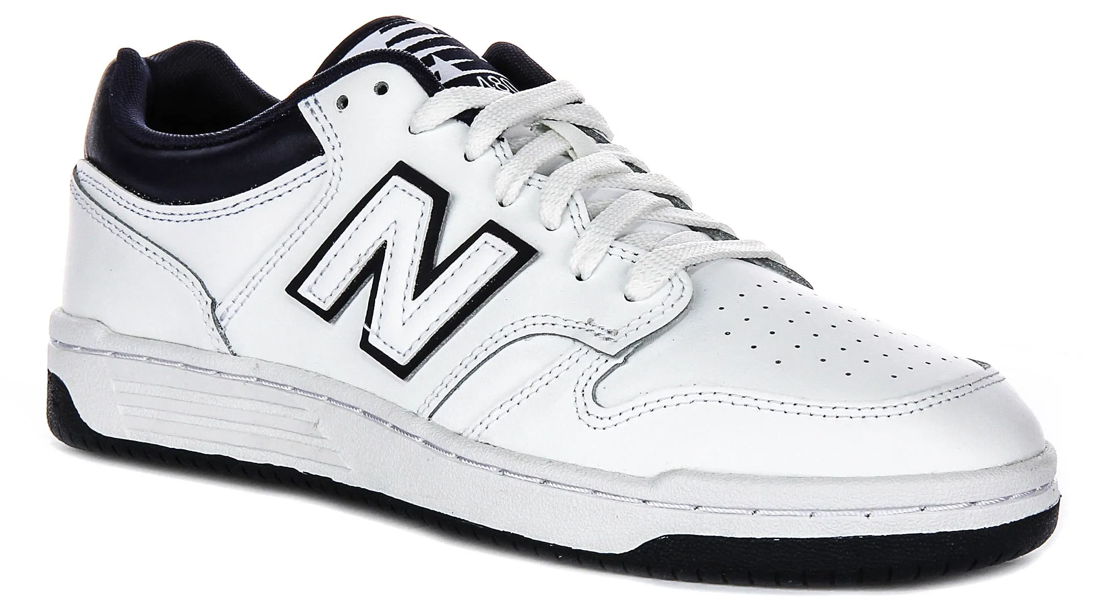 New Balance BB 480Lwn In White Navy Shoes New Balance