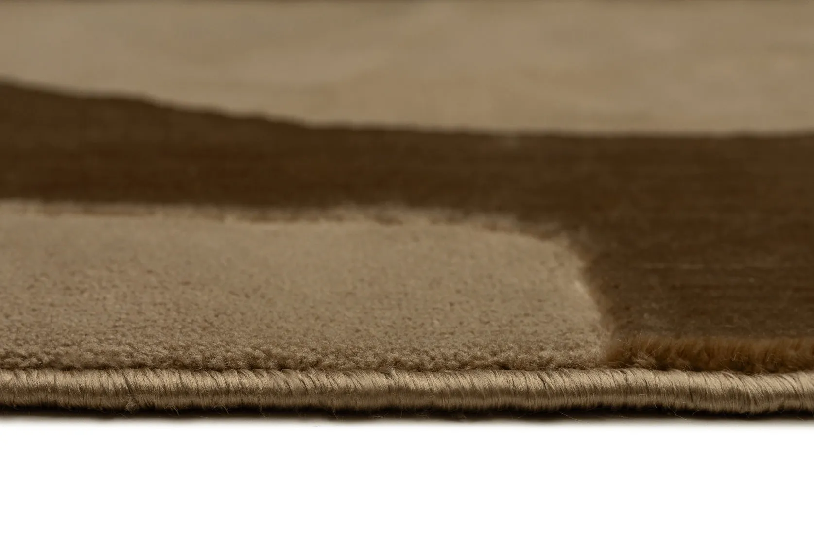 Nezar Brown Geometric Washable Rug