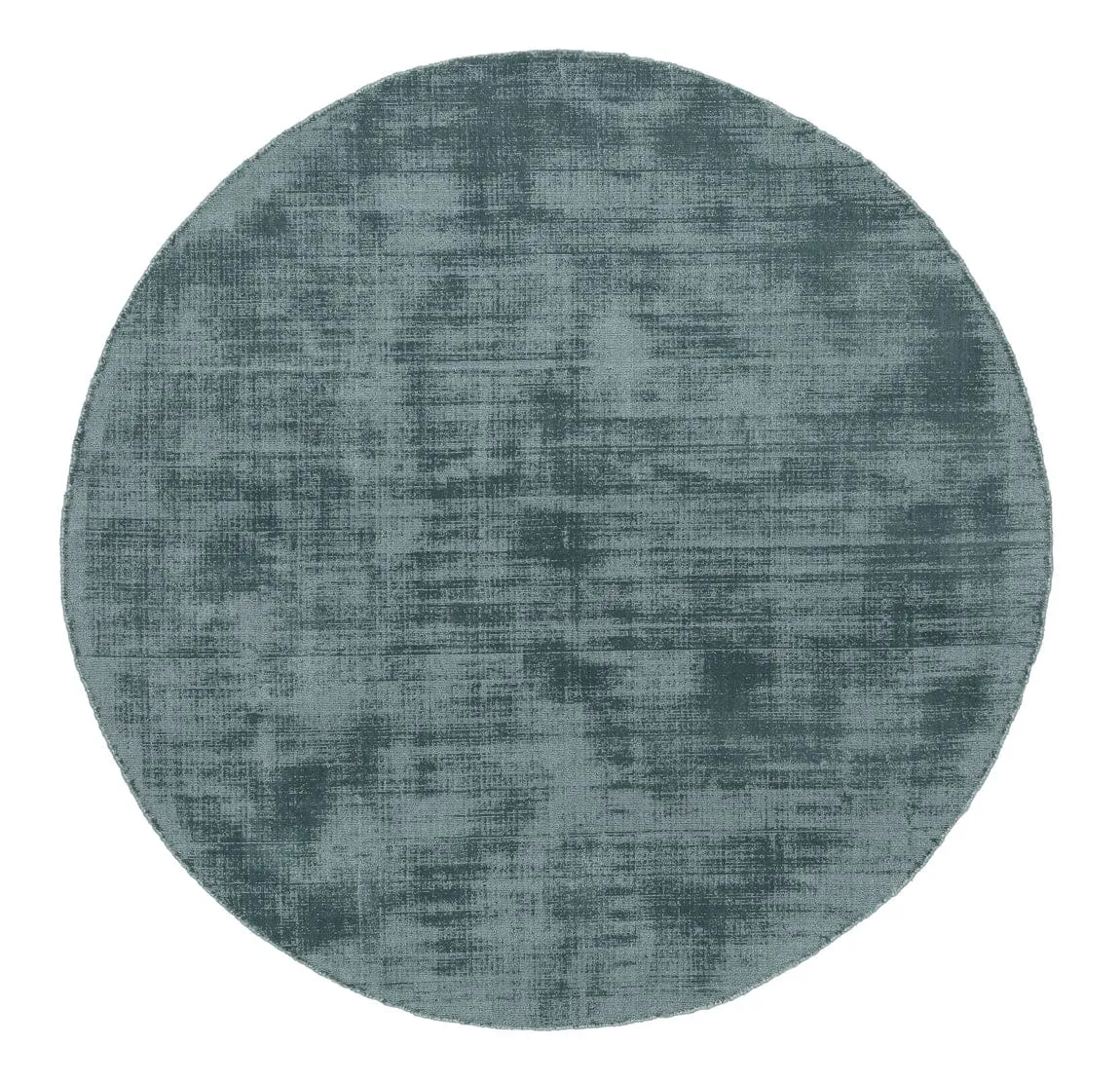 Nico Turquoise Handwoven PET Round Rugmodern color block patchwork rug