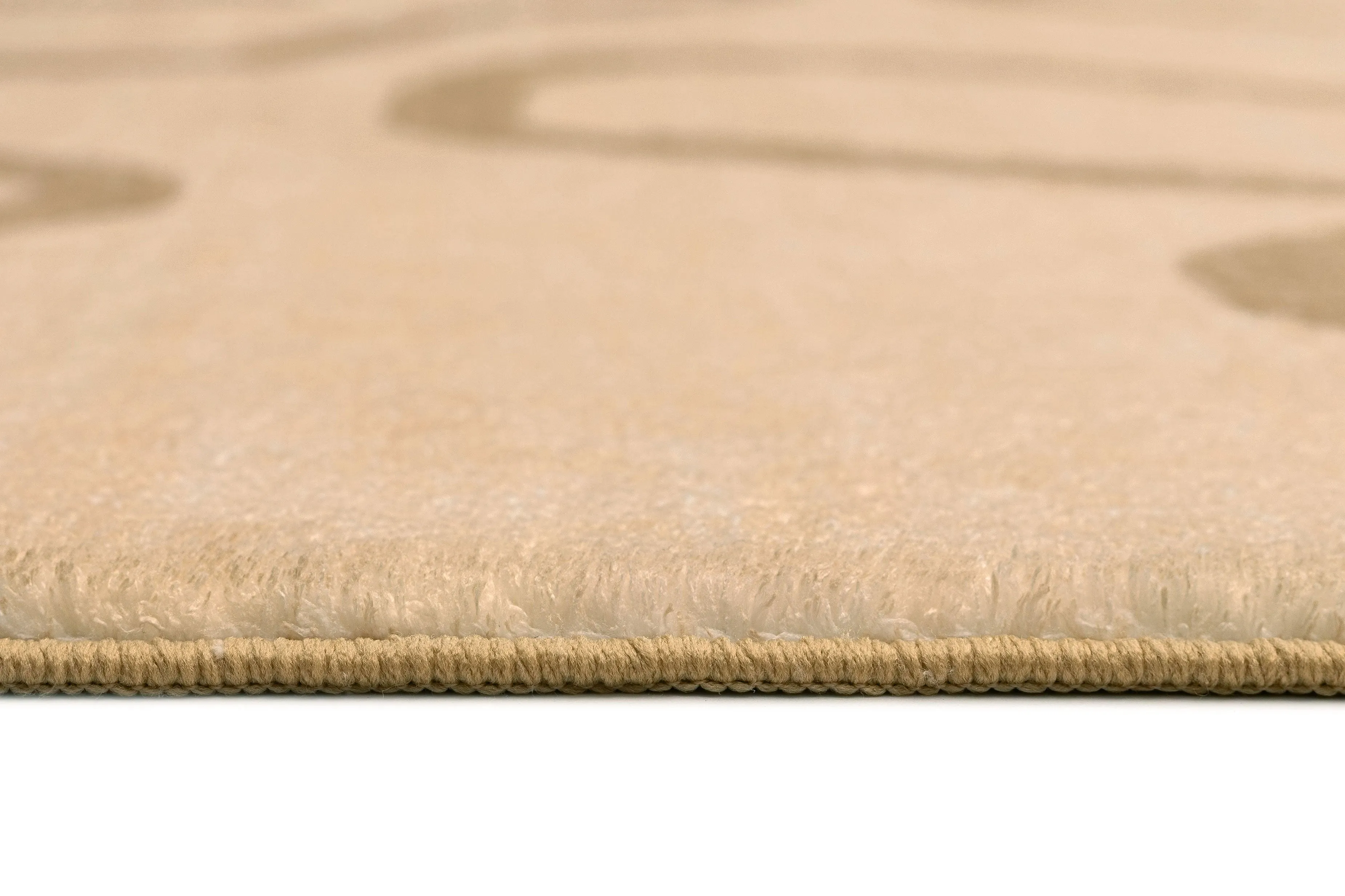 Nihal Beige Hand Drawn Washable Rug
