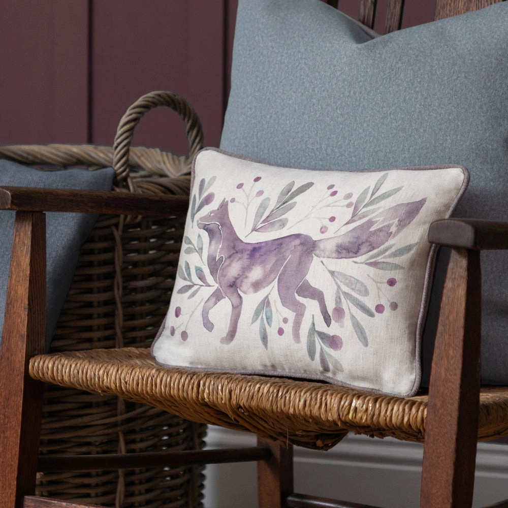 Nishiki Printed Feather Cushion Violetbedding sets ,throw blankets 