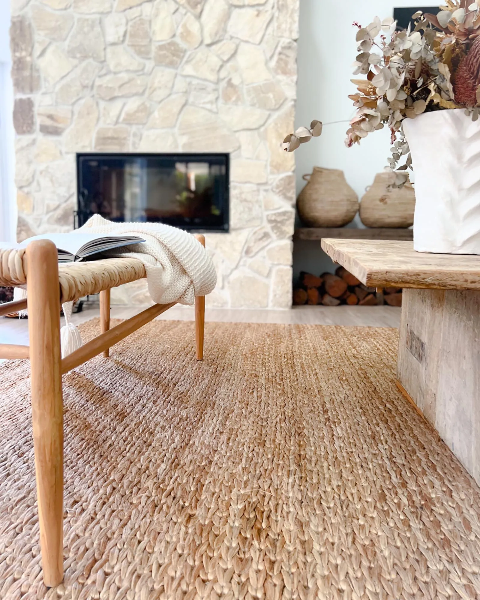 Nora Natural Tan Braided Jute Rug *NO RETURNS UNLESS FAULTY