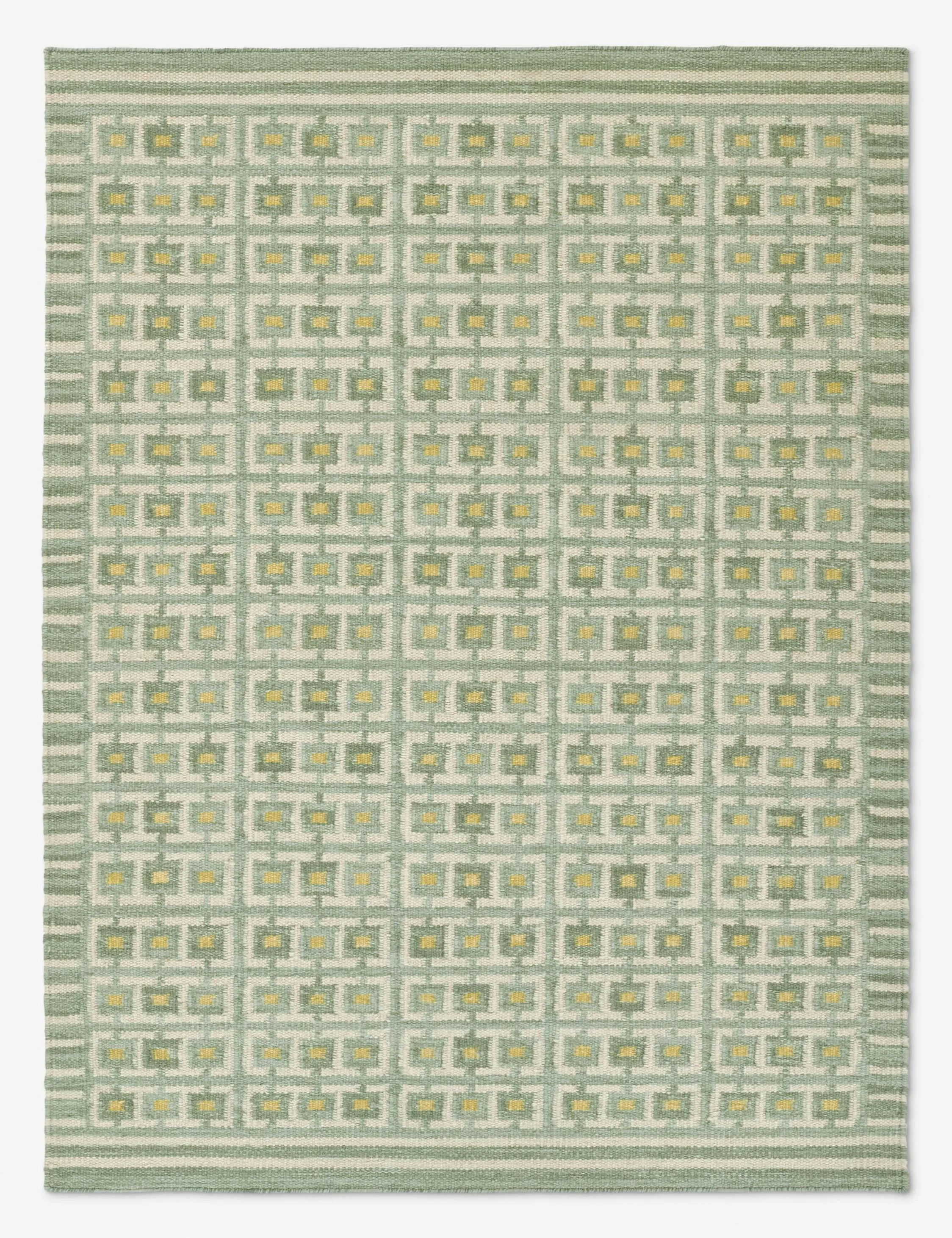 Nyland Handwoven Wool Rugmodern color block patchwork rug